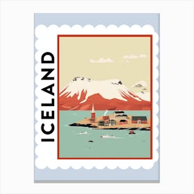 Iceland 4 Travel Stamp Poster Canvas Print
