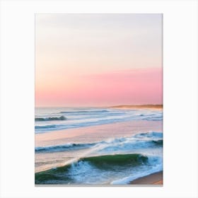 Bateau Bay Beach, Australia Pink Photography 1 Canvas Print