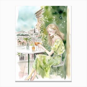 Having A Drink In Capri Canvas Print