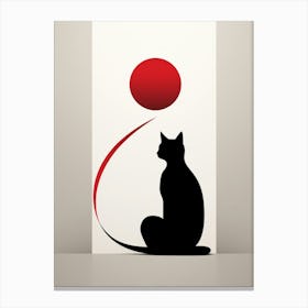 Cat Minimalist Abstract 1 Canvas Print