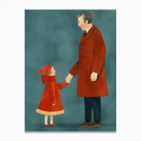 Little Red Coat Canvas Print