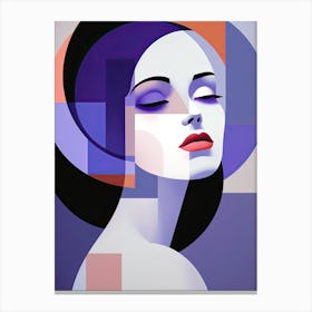 Portrait of women in Bauhaus Style Canvas Print