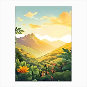 Sunset In The Jungle 1 Canvas Print