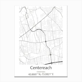 Centereach,United States Minimalist Map Canvas Print