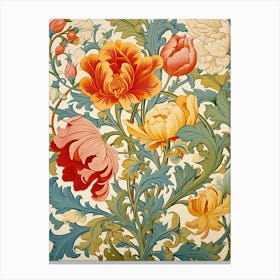 Victorian Floral Wallpaper Canvas Print