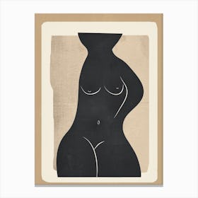 Modern Abstract Woman Body Vase Canvas Print