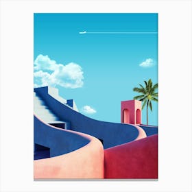 Santa Fe — Minimalistic travel posters, Boho travel art, aesthetic poster Canvas Print