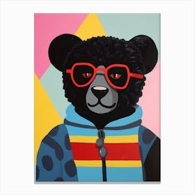 Little Black Panther 1 Wearing Sunglasses Canvas Print