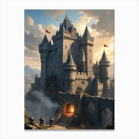 Middle age castle Canvas Print