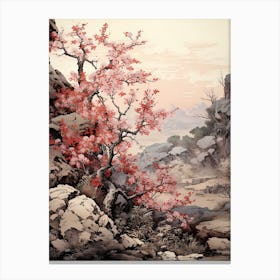Plum Blossom Victorian Style 3 Canvas Print