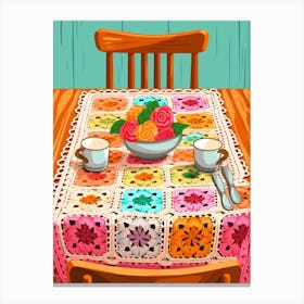Crochet Dining Room 1 Canvas Print