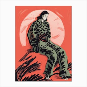 Samurai Illustration 20 Canvas Print