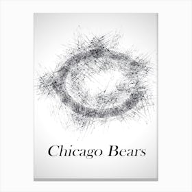 Chicago Bears Sketch Drawing Canvas Print