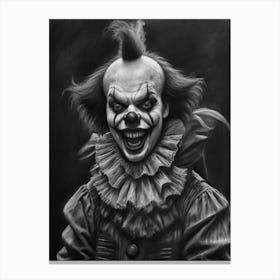 The Sinister Jester Creepy Freaky Clown Canvas Print