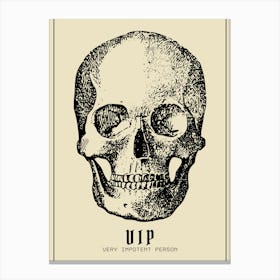 VIP Skull Art Canvas Print