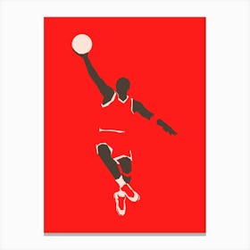 Basketball Player In The Air 1 Canvas Print