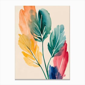 Watercolor Leaves 6 Canvas Print