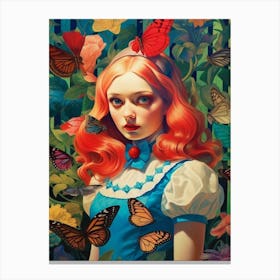 Alice In Wonderland Kitsch 6 Canvas Print
