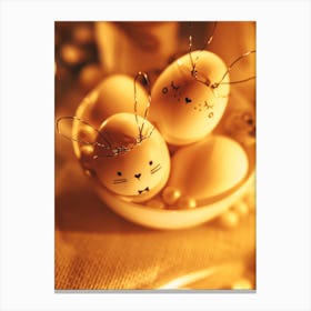 Easter Eggs Small Canvas Print