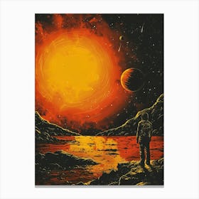 Man Looking At The Sun Canvas Print