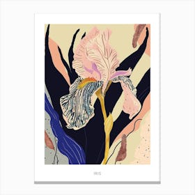 Colourful Flower Illustration Poster Iris 1 Canvas Print