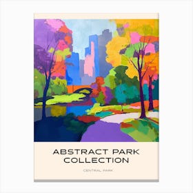 Abstract Park Collection Poster Central Park New York City 3 Canvas Print