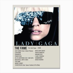 The Fame By Lady Gaga • 2008 Poster 1 Canvas Print