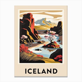 Iceland 4 Vintage Travel Poster Canvas Print