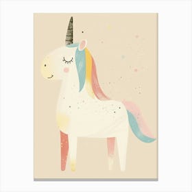 Pastel Storybook Style Unicorn 2 Canvas Print