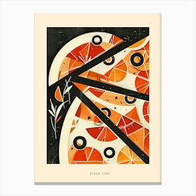 Pizza Time Art Deco 2 Canvas Print