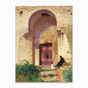 Entrance To The Mosque, Panos Terlemezian Canvas Print