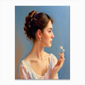 Lovely Portrait Of A Woman 1 Canvas Print