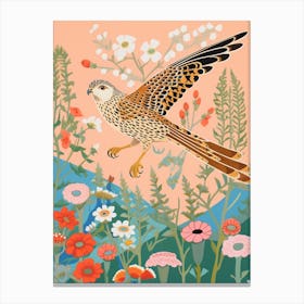 Maximalist Bird Painting American Kestrel 1 Canvas Print