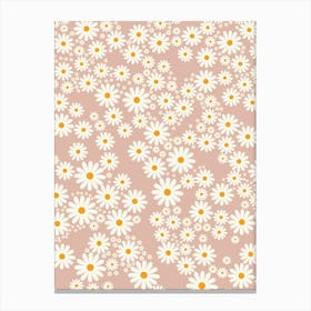 Daisy Garden | 11 - Pastel Neutral Canvas Print