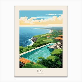 Bali, Indonesia 2 Midcentury Modern Pool Poster Canvas Print