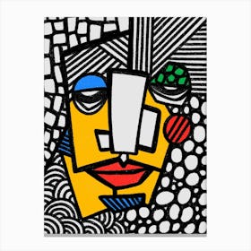 Cubism Art Face 1 Canvas Print