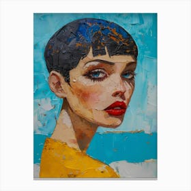 Woman With Short Hair Canvas Print