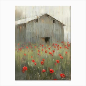 Poppies In The Field 25 Canvas Print