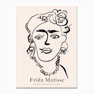 Frida Matisse by Jaron Su Canvas Print