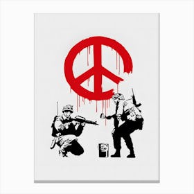 Banksy Soilder Canvas Print