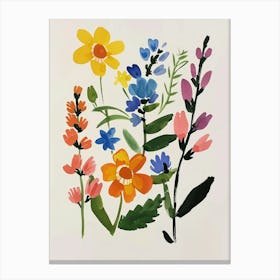 Painted Florals Snapdragon 4 Canvas Print