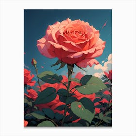 Pink Roses 12 Canvas Print
