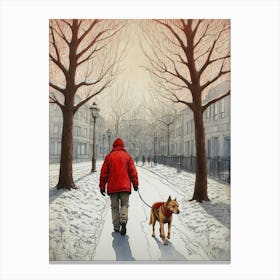 Walk In The Snow Canvas Print