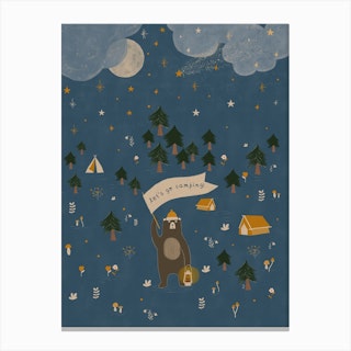 Lets Go Camping Canvas Print