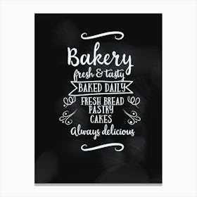 Vintage Bakery Sign Canvas Print