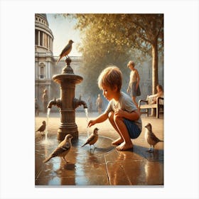 London Fountain Canvas Print