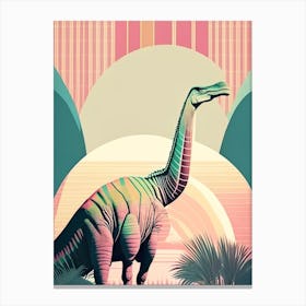 Argentinosaurus Pastel Dinosaur Canvas Print