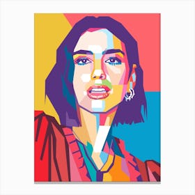 Dua Lipa wpap art Canvas Print