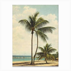West Bay Beach Honduras Vintage Canvas Print