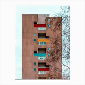 Primary Colors Building Canvas Print